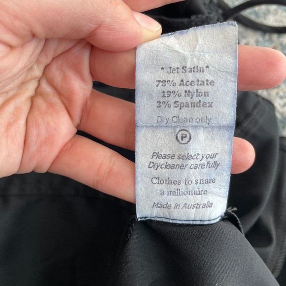 Wheels & Dollbaby black satin bustier pinup bodycon dress - Picture 7 of 11